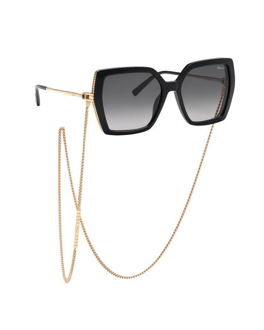 Chopard Brown Ikch404 700 Sunglasses Acetate Smoke Squared Anti-Glare Nuanced