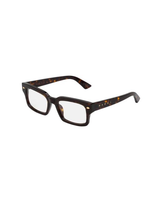 Marni Black Tti Eshami Dark Optical Frames Acetate Squared
