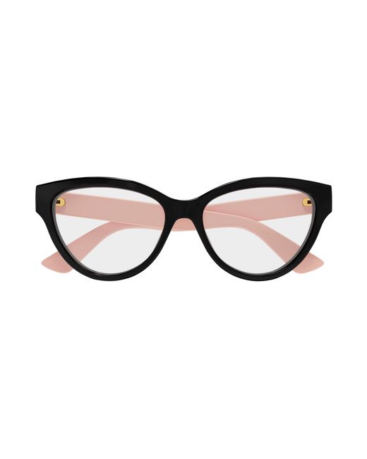 Gucci Black Gg1581O 007 Optical Frames Injected Transparent Round