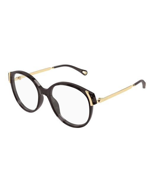 Chloé Black Ch0328O 010 Optical Frames Acetate Transparent Round