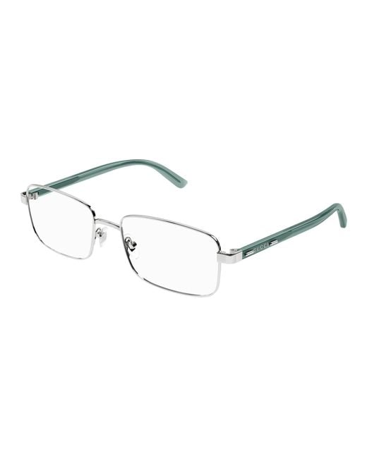 Gucci Black Gg1586O 006 Optical Frames Metal Transparent Squared for men