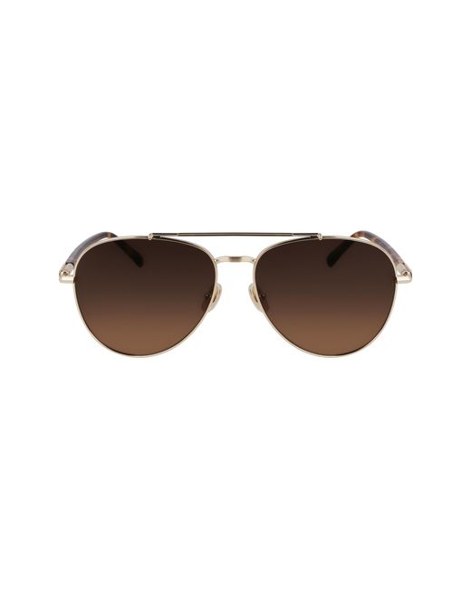 Ferragamo Black Sf316S 745 Sunglasses Metal Pilot Normal Shaded for men