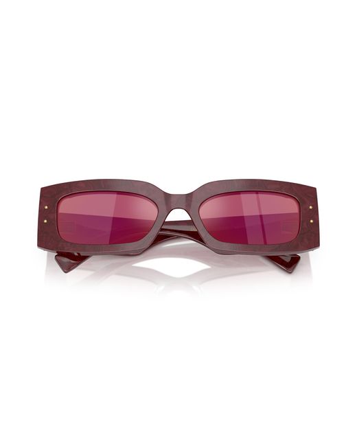 Dolce & Gabbana Black Dg4479 3442D0 Sunglasses Acetate Squared Mirrored