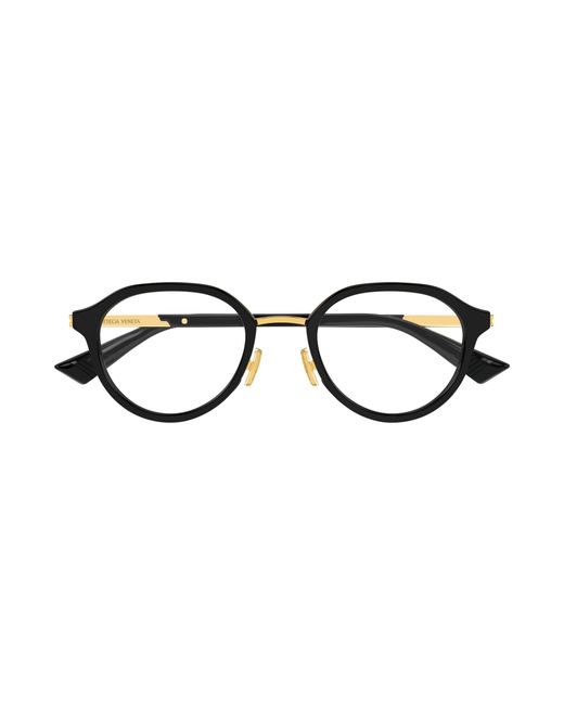 Bottega Veneta Black Bv1375O 002 Optical Frames Acetate Transparent Round for men
