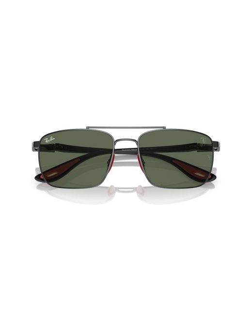 Ray-Ban Black S Rb3715m Scuderia Ferrari Collection Sunglasses for men