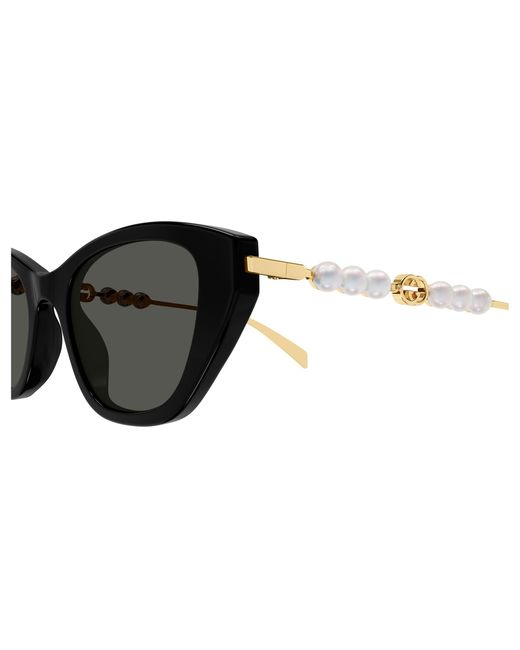 Gucci Black Gg1968S 001 Sunglasses Acetate Cat Eye