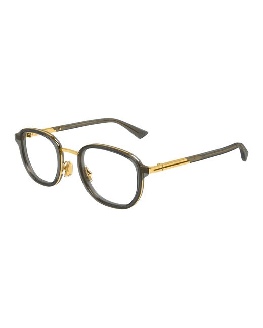Bottega Veneta Black Bv1376O 004 Optical Frames Acetate Transparent Round for men
