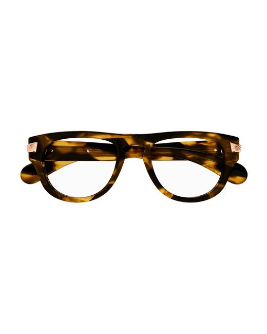 Gucci Black Gg1519O 002 Optical Frames Acetate Transparent Round for men