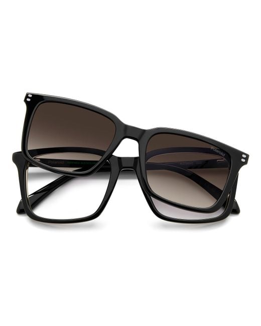 Polaroid Black Pld D604/C 0Wm/La Optical Frames Acetate Squared Polarized Nuanced for men