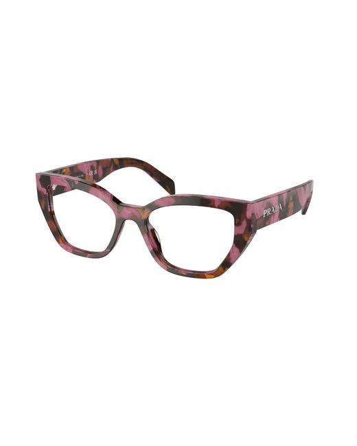 Prada Black Pr A16V 18N1O1 Optical Frames Acetate Transparent Geometric Normal