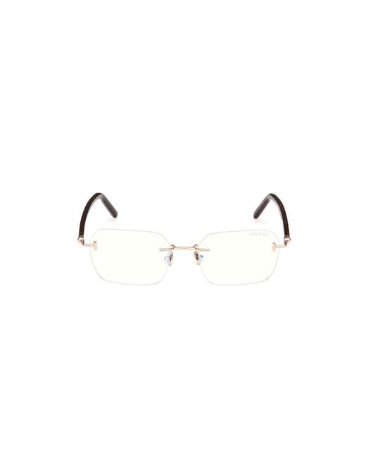 Tom Ford Black Ft5934-B 028 Optical Frames Metal Squared Normal for men