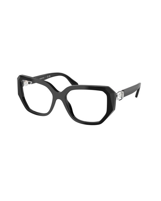 Swarovski Black Sk2035 1001 Optical Frames Acetate Geometric Normal