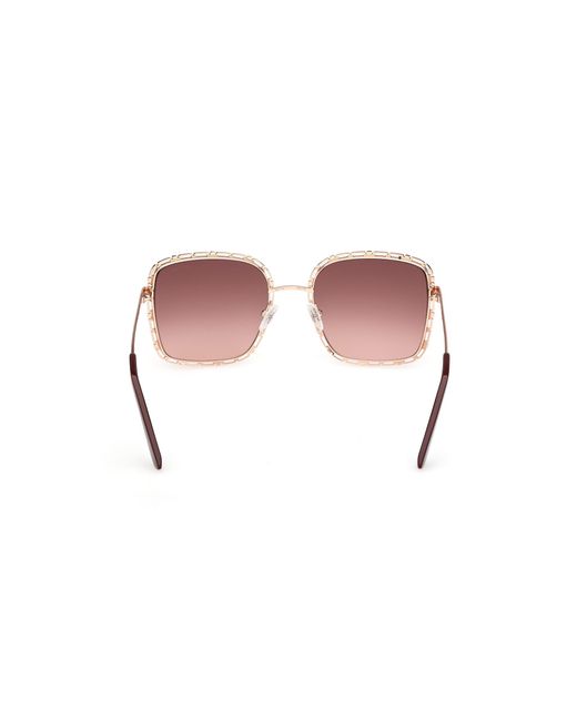 Guess Black Gu00296 28F Sunglasses Metal Squared Normal