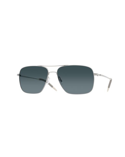Oliver Peoples Black Ov1150S Clifton 5036S3 Sunglasses Metal Squared Polarized Nuanced for men