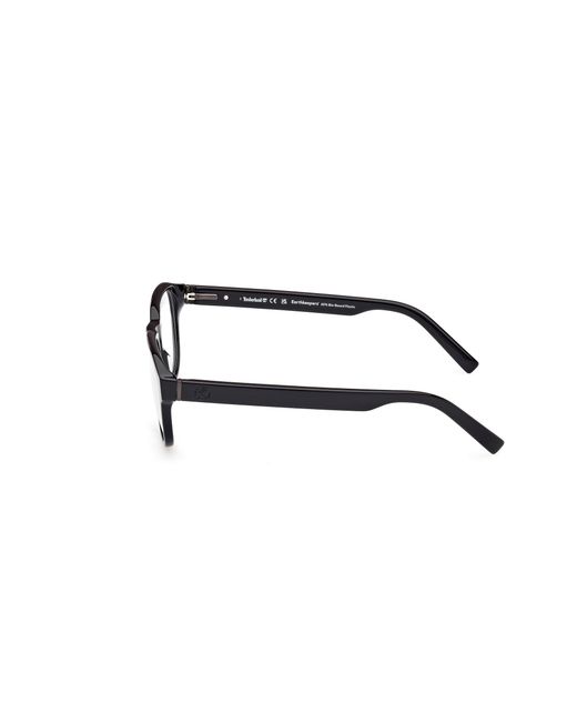Timberland Black Tb50052 001 Optical Frames Acetate Round Normal for men