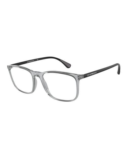 Emporio Armani Black Ea3177 5090 Optical Frames Injected Squared Normal for men