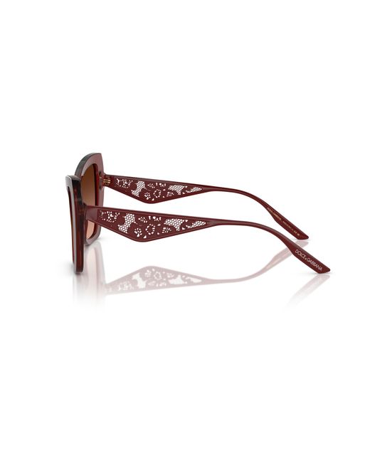 Dolce & Gabbana Black Dg4489 30455M Sunglasses Acetate Cat Eye Normal Shaded