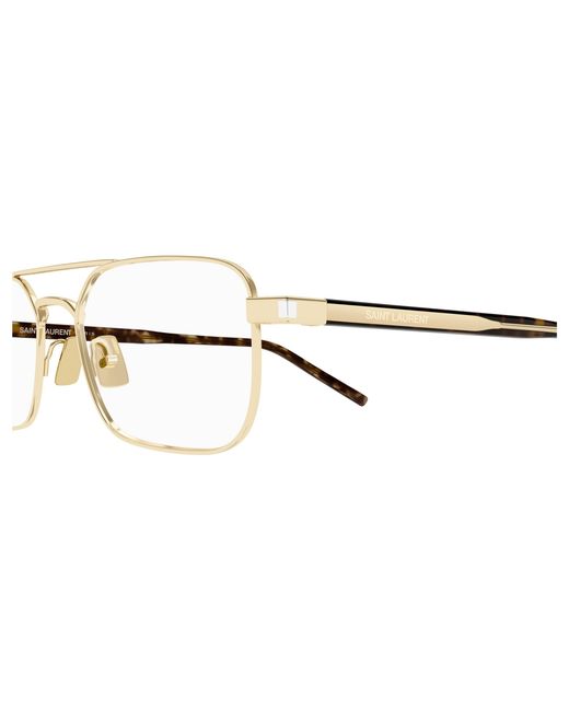 Saint Laurent Black Sl 780 002 Optical Frames Metal Transparent Squared for men