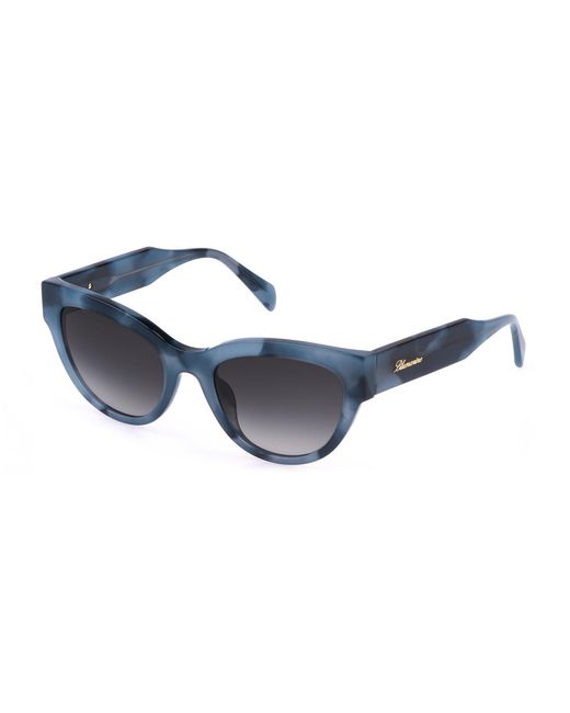 Blumarine Black Sbm866 06Dq Sunglasses Acetate Smoke Butterfly Normal Shaded
