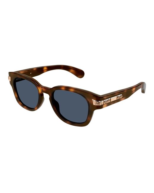 Gucci Black Gg1518S 002 Sunglasses Acetate Round for men