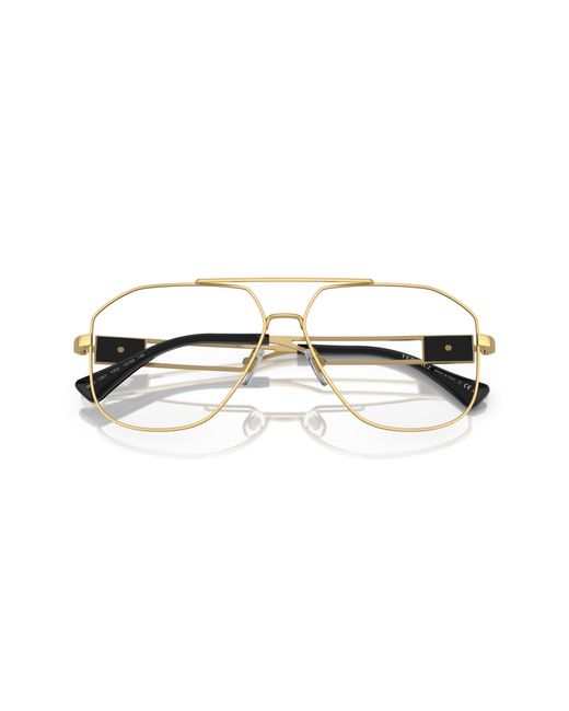 Versace Black Ve1287 1002 Optical Frames Steel Pilot Normal for men
