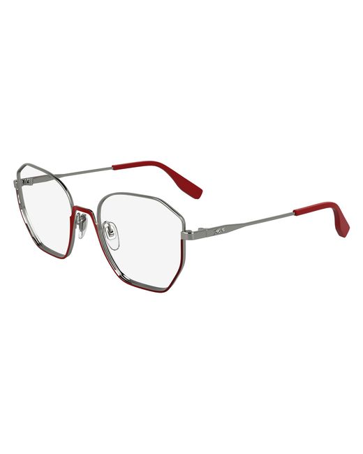 Karl Lagerfeld Black Kl356 638 Optical Frames Metal Squared Normal