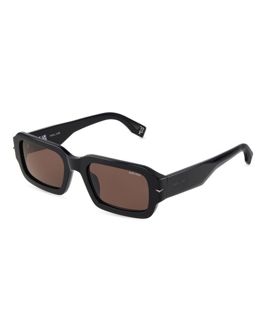 Police Black Splu72 Supernova 10 700 Sunglasses Acetate Squared Normal for men