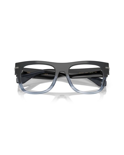 Dolce & Gabbana Black Dg3407 3485 Optical Frames Acetate Transparent Squared Normal for men