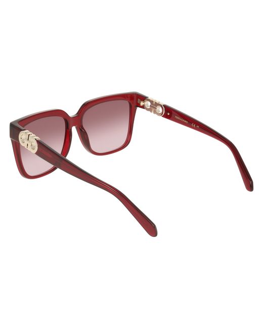 Ferragamo Black Sf2109S 655 Sunglasses Acetate Bordeaux Squared Normal