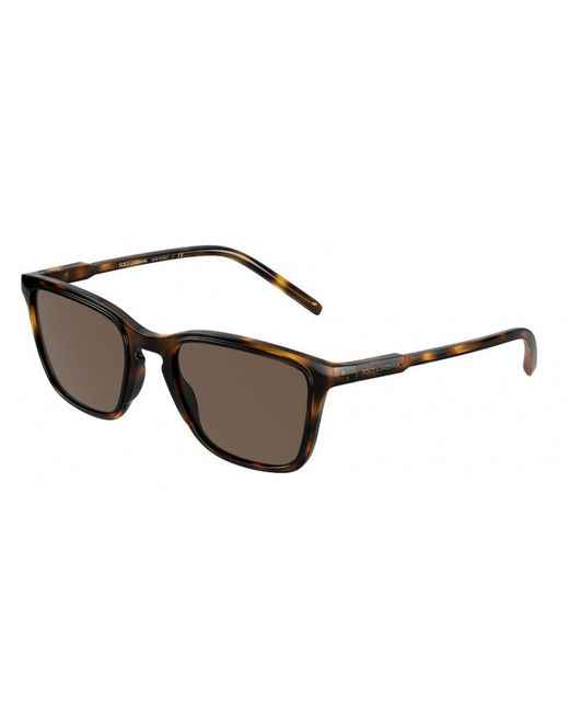 Dolce & Gabbana Black Dg6145 502/73 Sunglasses Plastic Squared Normal Nuanced for men
