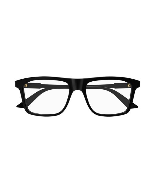Gucci Black Gg1820O 001 Optical Frames Acetate Transparent Squared for men