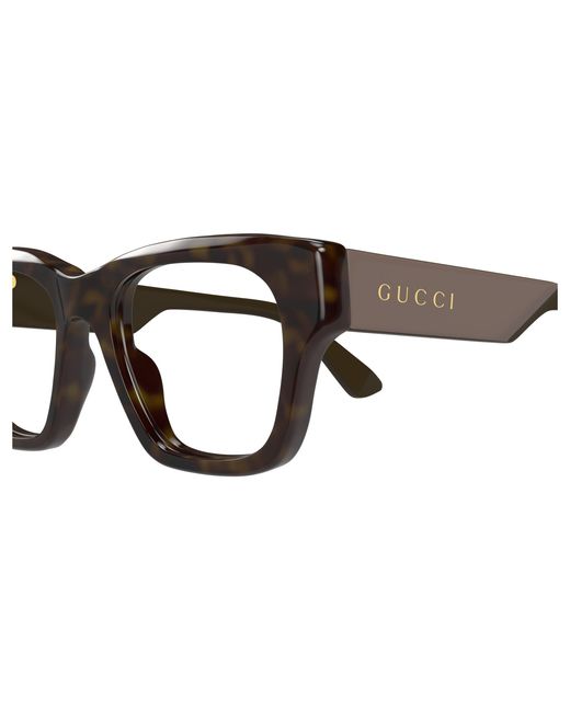 Gucci Black Gg1669O 008 Optical Frames Acetate Transparent Squared for men