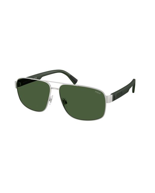 Polo Ralph Lauren Green Ph3165 931671 Sunglasses Metal Pilot Normal for men
