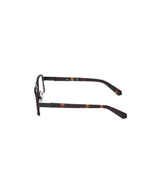 Guess Black Gu50372 052 Optical Frames Metal Squared Normal for men