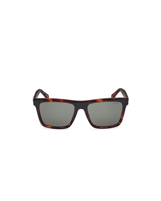 Guess Black Gu00166 52N Sunglasses Injected Squared Normal for men