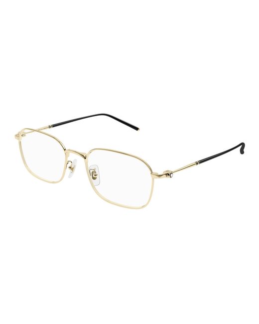 Montblanc Black Mb0414Oa 003 Optical Frames Titanium Transparent Squared for men