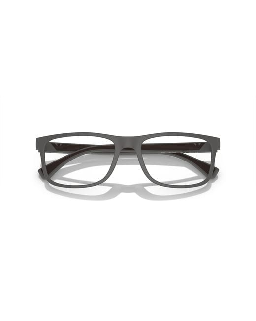 Emporio Armani Black Ea3147 5126 Optical Frames Injected Transparent Squared Normal for men