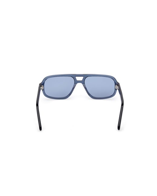 Adidas Blue Or0134 90V Sunglasses Acetate Squared Normal for men