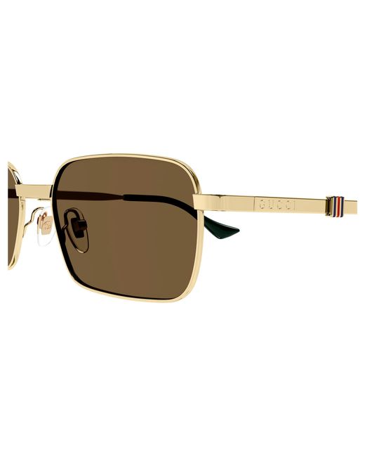 Gucci Black Gg1495S 002 Sunglasses Metal Squared for men