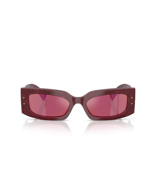 Dolce & Gabbana Black Dg4479 3442D0 Sunglasses Acetate Squared Mirrored