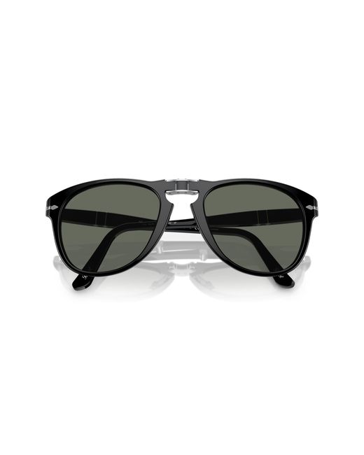 Persol Black Po0714 Folding 95/58 Sunglasses Acetate Pilot Polarized for men