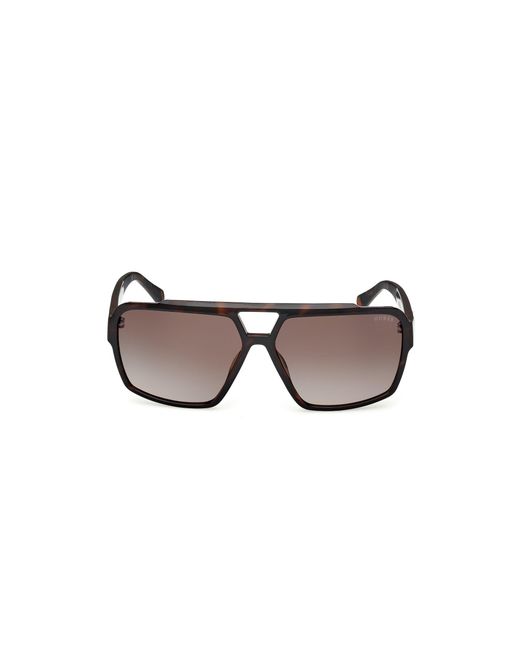 Guess Black Gu00223 52F Sunglasses Injected Squared Normal for men