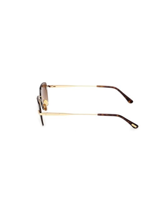 Tom Ford Black Ft1354 Jake-02 30F Sunglasses Metal Squared Normal