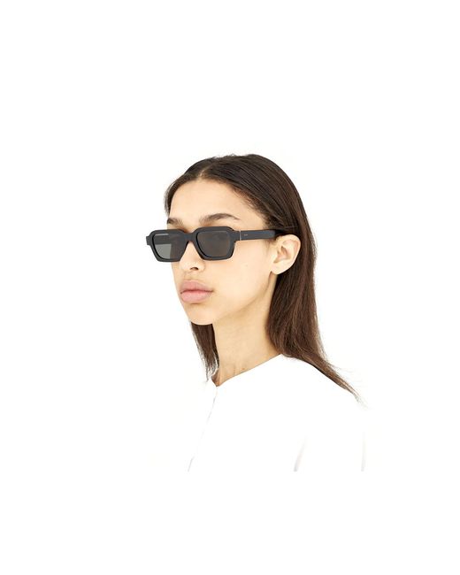 Retrosuperfuture Black Njs Caro. Sunglasses Acetate Squared Normal