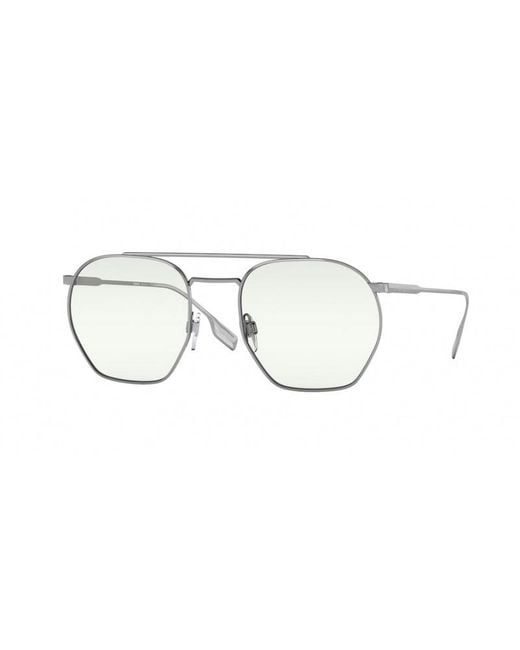 Burberry Black Be3126 Ramsey 1003Sb Sunglasses Metal Light Geometric for men