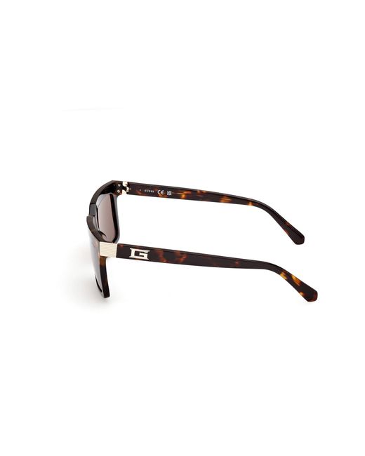 Guess Black Gu00213 52E Sunglasses Acetate Squared Normal for men