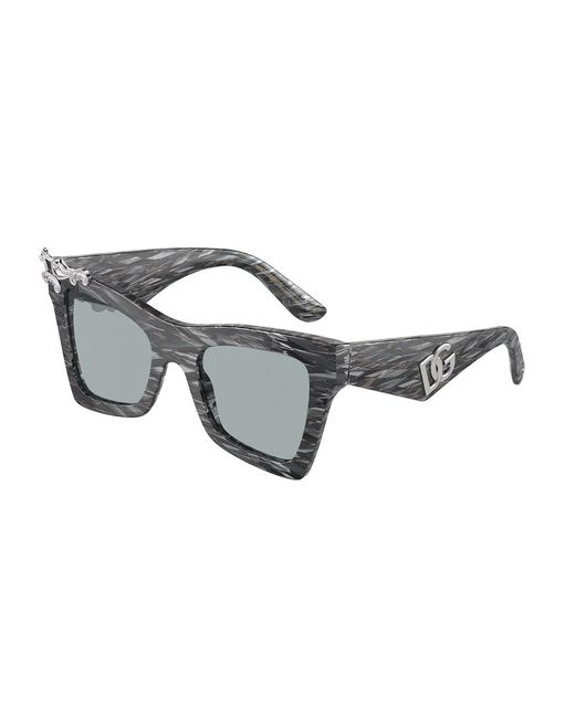 Dolce & Gabbana Gray Dg4434 318787 Sunglasses Acetate Cat Eye Normal