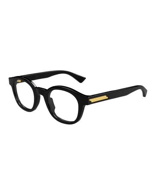 Bottega Veneta Black Bv1413O 001 Optical Frames Acetate Transparent Round for men
