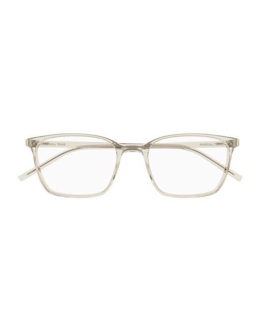 Saint Laurent Black Sl 885 004 Optical Frames Bio-Injected Transparent Squared