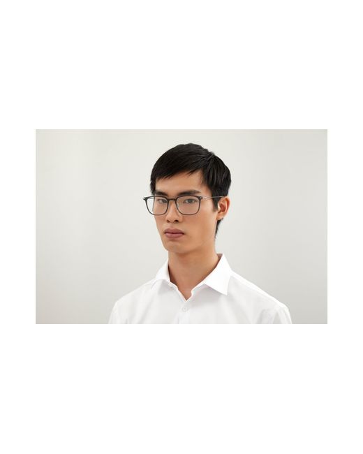 Montblanc Black Mb0100O 001 Optical Frames Injected Transparent Squared for men